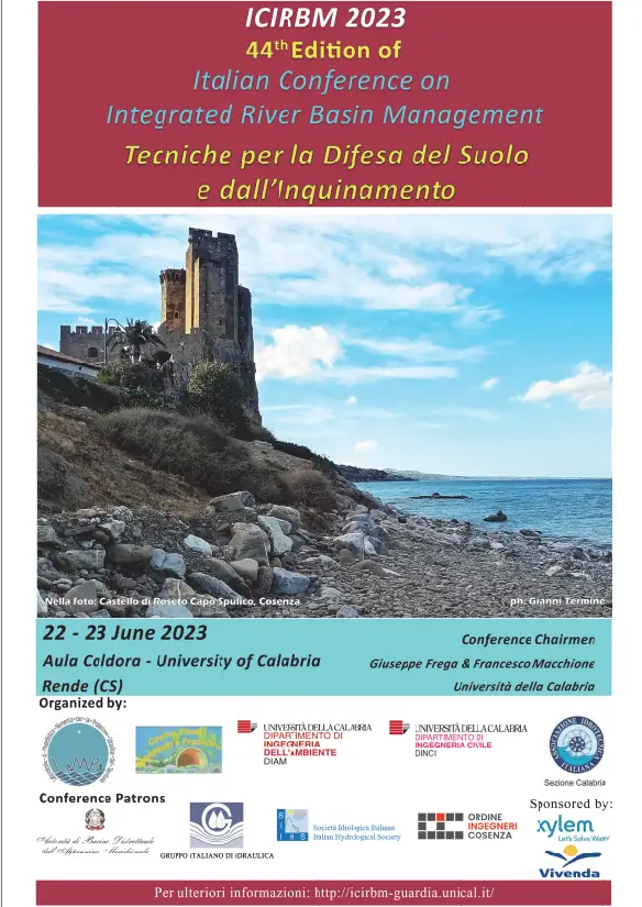 Diam ICIRBM 2023 - Italian Conference on Intergrated River Basin Management