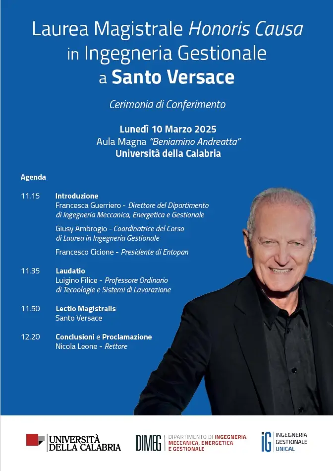 Laurea Honoris Causa Santo Versace DIMEG