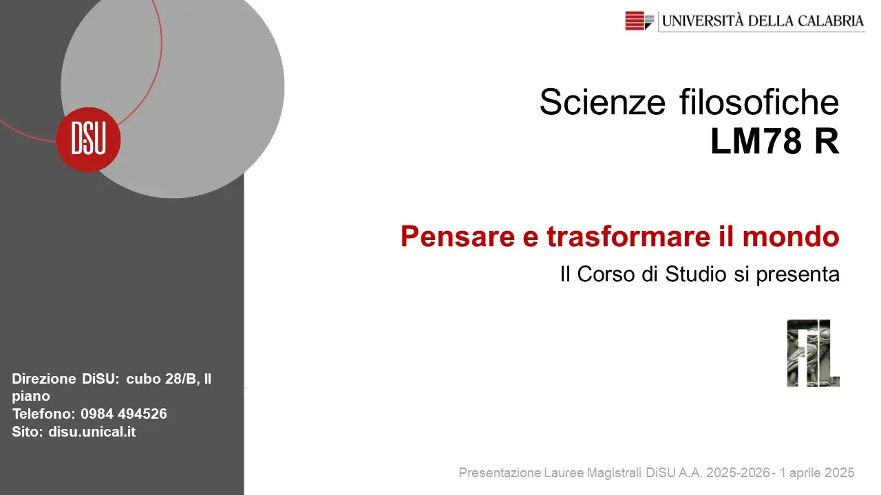 Slide Scienze filosofiche - a.a. 2025/26